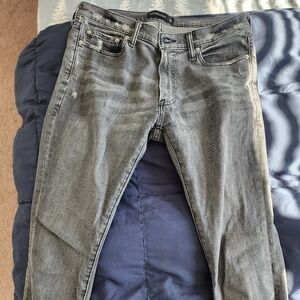 Abercrombie Skinny Distressed Gray 34x34 EUC